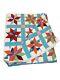 Vintage Handmade Quilt Pinwheel Estate Granny Quilt Polyester Mcm Retro 75x92