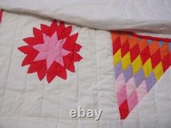 Vintage Handmade Quilt Star 85 1/2 x 72