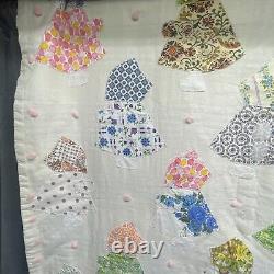 Vintage Handmade Quilt Sunbonnet Sue Holly Hobbie Vintage Patch Work