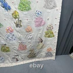 Vintage Handmade Quilt Sunbonnet Sue Holly Hobbie Vintage Patch Work