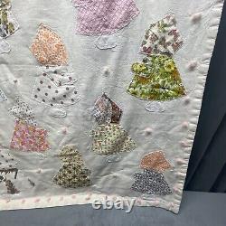 Vintage Handmade Quilt Sunbonnet Sue Holly Hobbie Vintage Patch Work