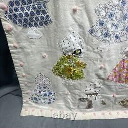 Vintage Handmade Quilt Sunbonnet Sue Holly Hobbie Vintage Patch Work