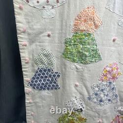 Vintage Handmade Quilt Sunbonnet Sue Holly Hobbie Vintage Patch Work