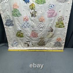 Vintage Handmade Quilt Sunbonnet Sue Holly Hobbie Vintage Patch Work