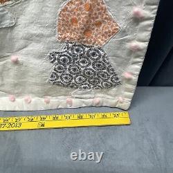 Vintage Handmade Quilt Sunbonnet Sue Holly Hobbie Vintage Patch Work