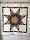 Vintage Handmade Quilt Wall Hanging 8 Point Star Kutztown, Pa 1990
