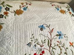 Vintage Handmade Quilt with Tree of Life Motif Extensive Appliqué YY910