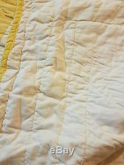 Vintage Handmade Quilted Quilt Dresden Plate Feedsack Scraps Fabric 1920S 1930s