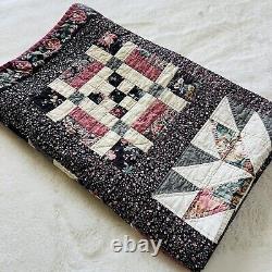 Vintage Handmade Quilted Throw 50x60