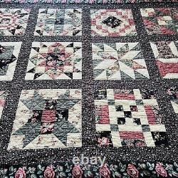 Vintage Handmade Quilted Throw 50x60