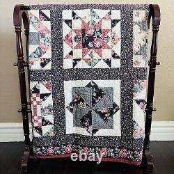 Vintage Handmade Quilted Throw 50x60