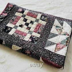 Vintage Handmade Quilted Throw 50x60