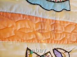 Vintage Handmade Stitched Southern Belle Quilt Sunbonnet Sue NOS Ex Cond