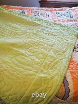 Vintage Handmade Stitched Southern Belle Quilt Sunbonnet Sue NOS Ex Cond