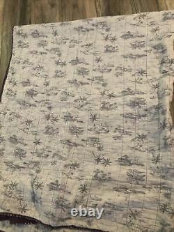 Vintage Handmade Surf Board Hawaii Quilt Double Sided 77 x 63 Very Cool