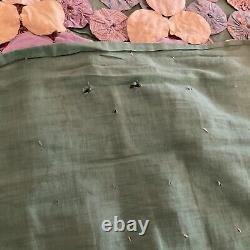 Vintage Handmade Yo Yo Quilt Appliqué Stylish Cottagecore Large Full Queen