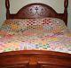 Vintage Handmade Yo-yo Quilt King Or Queen Size 94 X 88 Excellent Condition