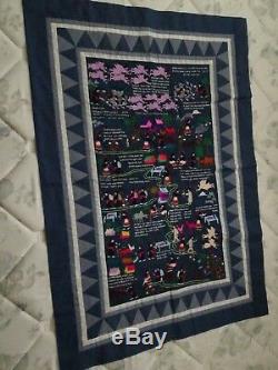 Vintage Handmade embroidery picture wall decor 50x34