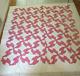Vintage Handmade Pink White Floral Bedspread Coverlet Bed Blanket Quilt 72x80