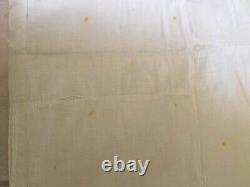 Vintage Handmade pink white floral bedspread coverlet bed blanket Quilt 72x80