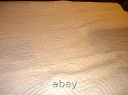 Vintage Handmade quilt 84 x 60 Enhanced Improved Nine Patch Scalloped Edges