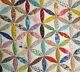 Vintage Josephs Coat Of Many Colors Patchwork Quilt All Handmade Large Sz
