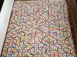 Vintage JOSEPHS COAT OF MANY COLORS PATCHWORK QUILT ALL HANDMADE Large Sz