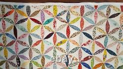 Vintage JOSEPHS COAT OF MANY COLORS PATCHWORK QUILT ALL HANDMADE Large Sz