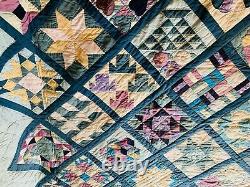 Vintage King sz Handcrafted Quilt