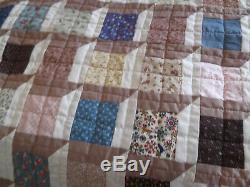 Vintage Large Handmade Attic Windows Quilt From The Collection Of Louise Howey