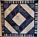 Vintage Master Quilter Hand Quilted Hand Pieced 82 X 82 California Estate Quilt