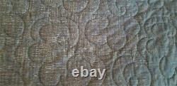 Vintage Master Quilter Hand Quilted Hand Pieced 82 x 82 California Estate Quilt