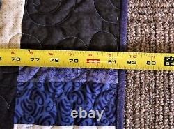Vintage Master Quilter Hand Quilted Hand Pieced 82 x 82 California Estate Quilt