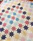 Vintage Missouri Daisy Floral Handmade Quilt & Two Matching Shams (queen) 72x90