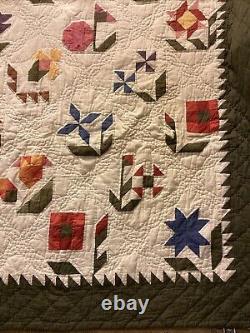 Vintage Museum Of American Folk Art Hand Sewn Patchwork Quilt 87 X 105 LOOK