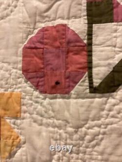 Vintage Museum Of American Folk Art Hand Sewn Patchwork Quilt 87 X 105 LOOK