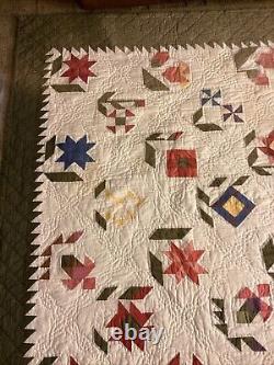 Vintage Museum Of American Folk Art Hand Sewn Patchwork Quilt 87 X 105 LOOK