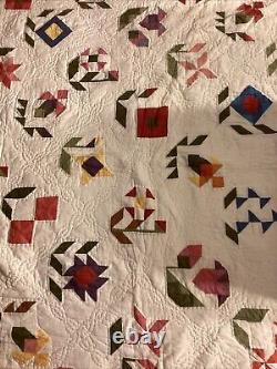 Vintage Museum Of American Folk Art Hand Sewn Patchwork Quilt 87 X 105 LOOK