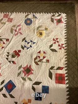 Vintage Museum Of American Folk Art Hand Sewn Patchwork Quilt 87 X 105 LOOK