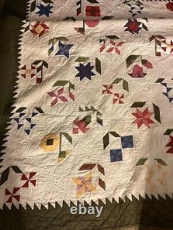 Vintage Museum Of American Folk Art Hand Sewn Patchwork Quilt 87 X 105 LOOK