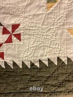 Vintage Museum Of American Folk Art Hand Sewn Patchwork Quilt 87 X 105 LOOK