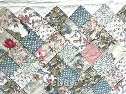 Vintage One of a Kind King Size 92x102 Handmade Patchwork Quilt