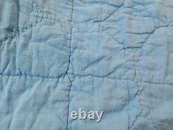 Vintage Or Antique Handmade Hand Stitched Patchwork Quilt 82 X 67 Reversible