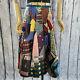 Vintage Patchwork Crazy Quilt Circle Skirt Small Silk Scarf Embroidered Ooak