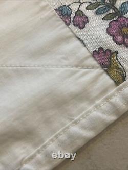 Vintage Patchwork Hippie Boho Mod Bedspread Quilt Handmade 60s 70s 88x69