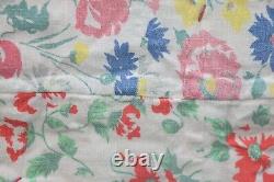 Vintage Patchwork Quilt Handmade Plaid Floral Feed Sack Grandma Blanket 69x63