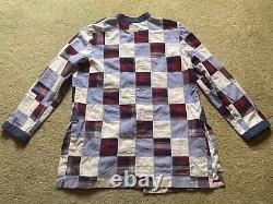 Vintage Plaid Handmade Quilt Upcycled Patchwork 80s 90s Clothing Label Jacket XL