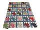 Vintage Quilt Top Hand Sewn Multicolored Autumn Leaves Pattern 68x84 Twin Size