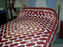 Vintage Queen/Full Hand Made Brick Quilt 85x99