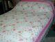 Vintage Queen/king Hand Made Embroidered Quilt 86x102